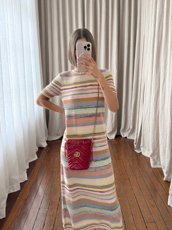 Gucci GG Marmont Mini Leather Bucket Bag Red