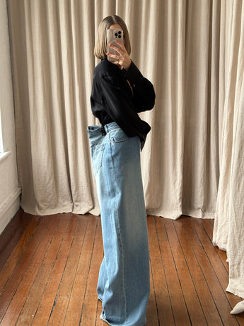 Zimmermann Crush Wide-Leg Jeans Blue