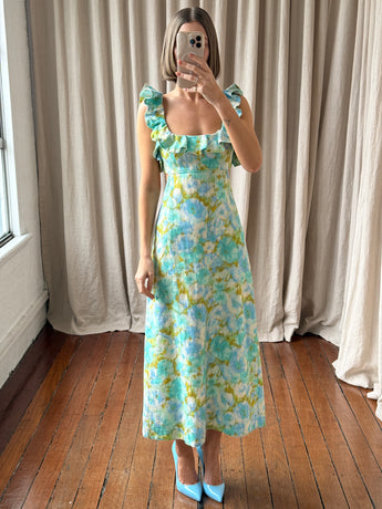 Zimmermann High Tide Frilled Midi Dress