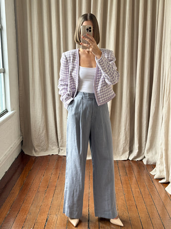 Friends With Frank Linen Trousers Grey