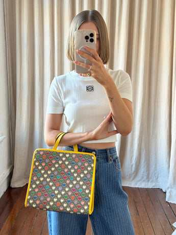 Gucci Heart Tote Bag GG Supreme Canvas