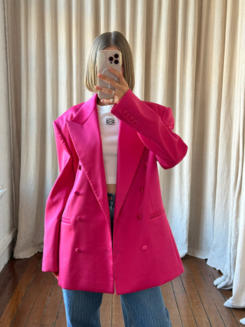 Magda Butrym Double-Breasted Blazer Pink