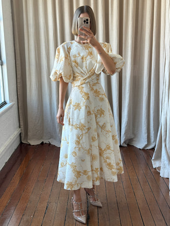 Zimmermann Keira Linen Midi Dress