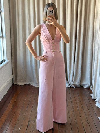 Aje Ayden Denim Set Blush