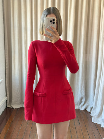 Helsa Parasol Dress Red