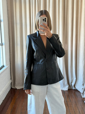 Morrison Harry Leather Blazer Black
