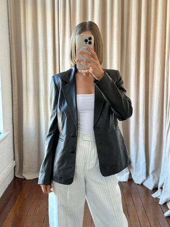 Morrison Harry Leather Blazer Black