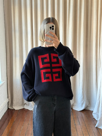 Givenchy Logo-Intarsia Cotton Sweater