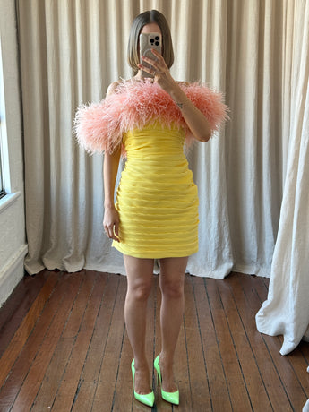 Rachel Gilbert Zion Mini Dress Yellow