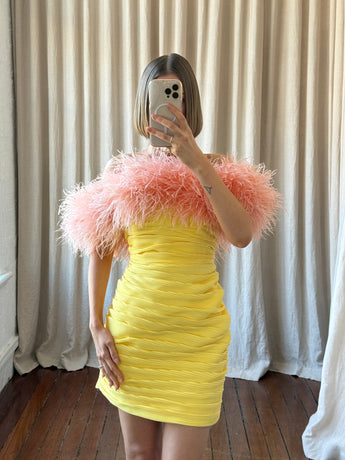 Rachel Gilbert Zion Mini Dress Yellow