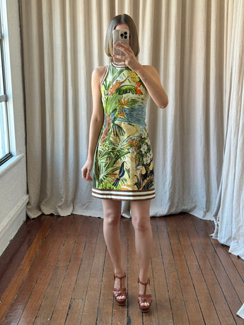Alemais Toucan Tango Halter Mini Dress