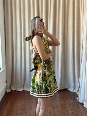 Alemais Toucan Tango Halter Mini Dress