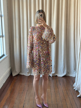 Romance Was Born Sparkle Reef Party Mini Dress