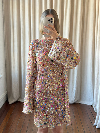 Romance Was Born Sparkle Reef Party Mini Dress