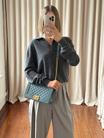 Chanel Medium Boy Bag Blue