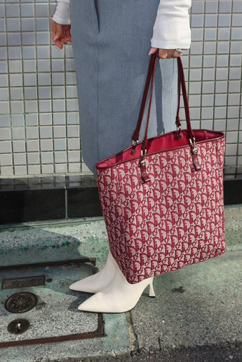 Dior Vintage Diorissimo Canvas Tote Oblique