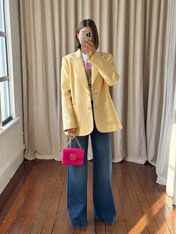 Chanel Cashmere Tweed Quilted Mini Bijoux Flap Bag Fuschia