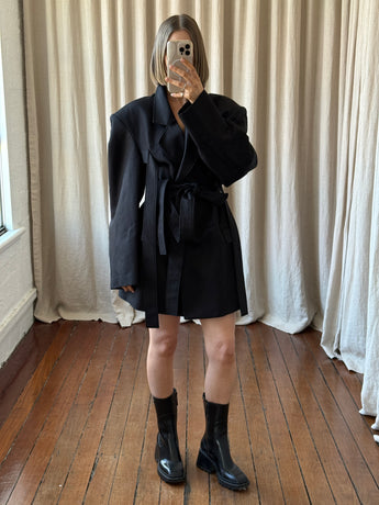 Acler Gennon Belted Mini Blazer Dress Black