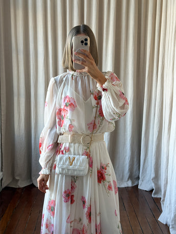 Versace Virtus Quilted Mini Bag White