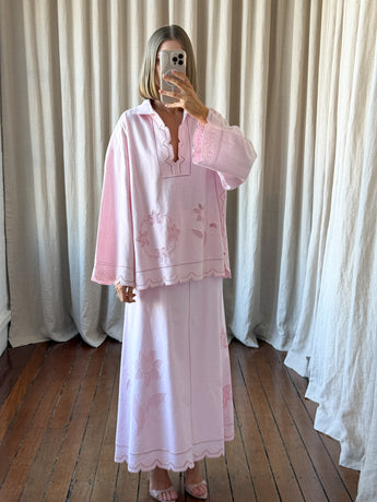 Oroton Table Cloth Lace Set Pink