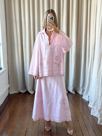 Oroton Table Cloth Lace Set Pink