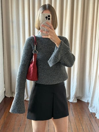Gucci Vintage GG Canvas Shoulder Bag Red