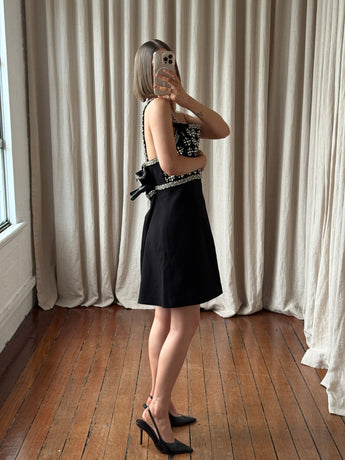 Rebecca Vallance Rina Strap Mini Dress Black