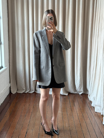 Celine Pinstripe Blazer Grey