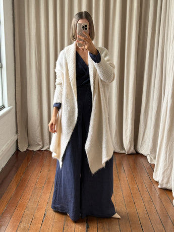 Scanlan Theodore Brushed Mohair Cardigan White