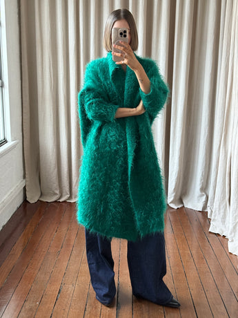 Scanlan Theodore Brushed Mohair Cardigan Green