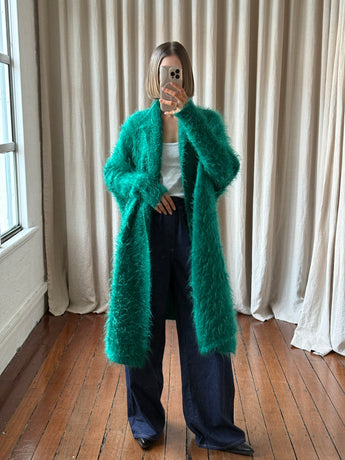 Scanlan Theodore Brushed Mohair Cardigan Green