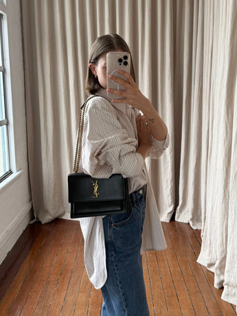 Saint Laurent Small Sunset Logo Shoulder Bag