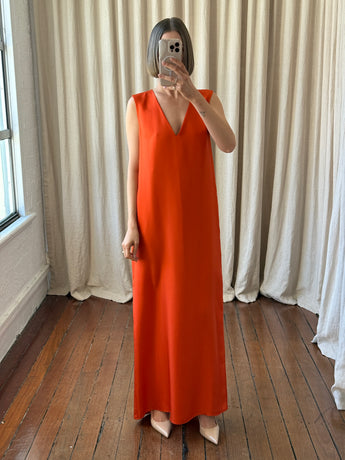 Rohe Silk Maxi Dress Orange