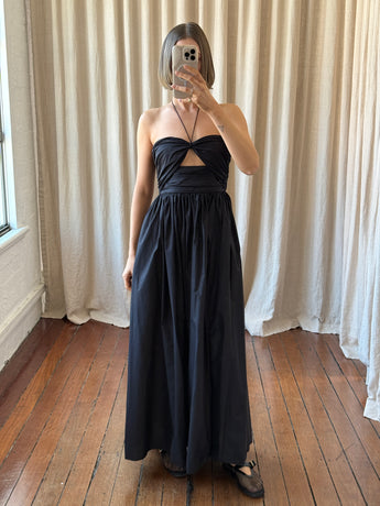 Matteau Bandeau Ruched Sundress Black