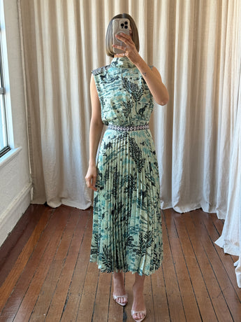 Saloni Fluer Speckle Safari Midi Dress