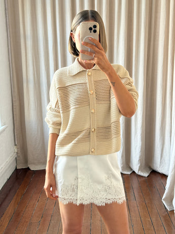 Ba&sh Val Cardigan Ecru