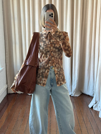 Balenciaga Motocross Classic Bridge Bag Brown
