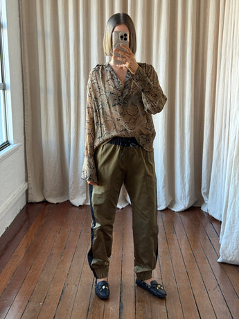 Dries Van Noten Side-Stripe Tech Pant