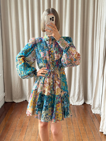 Alemais Belle Patchwork Mini Dress