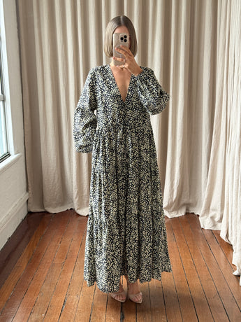 Matteau Long Sleeve Tiered Dress Sunflower