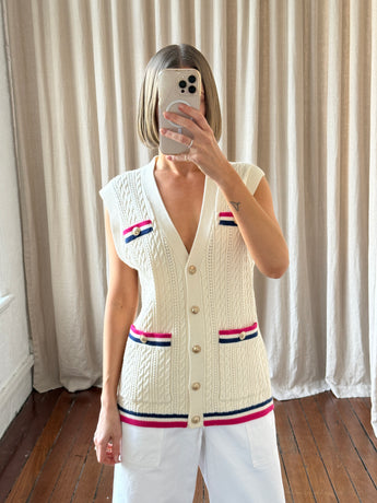 Maje Braided Vest Knit