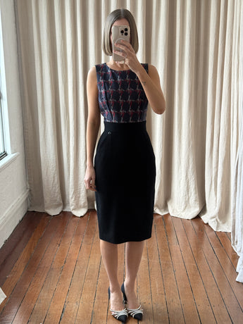 Chanel Chequered Midi Dress