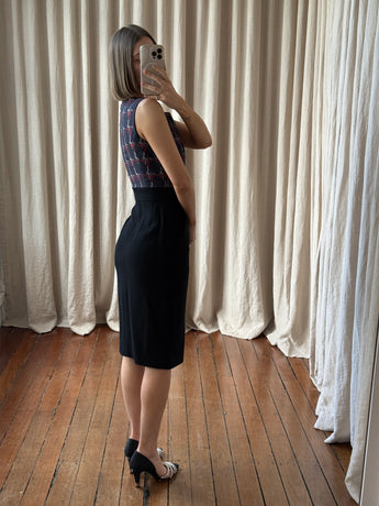Chanel Chequered Midi Dress