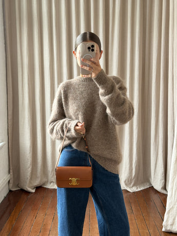 Celine Triomphe Shoulder Bag Tan