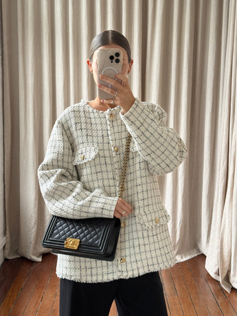 Chanel Boy Bag Old Medium Black Lambskin