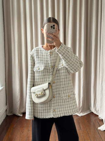 Gucci Horsebit 1955 Small Shoulder Bag White