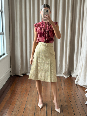 Oroton Gold Foil Skirt