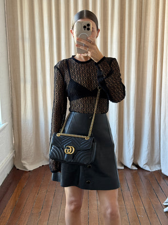 Gucci GG Marmont Medium Shoulder Bag Black