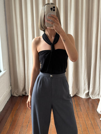 Loewe Twist Halter Neck Top Black