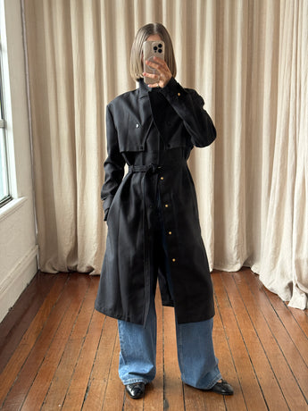 Bottega Veneta Trench Coat Black
